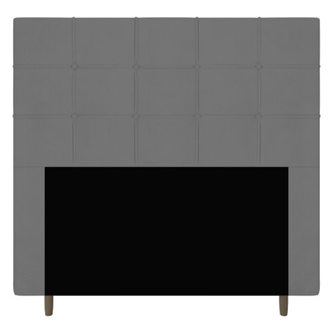 Cabeceira Cama Box Casal Leiria 140cm Suede Cinza - Desk Design
