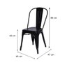 Kit Cadeiras Jantar Mesa Tolix - Preta - 3