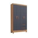 Ver imagem 3 de Guarda Roupa Solteiro 4 Portas 2 Gavetas Brasilia