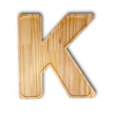 Ver imagem 1 de Petisqueira Letra K Tabua com Rebaixo Madeira Pinus Cesta Presente Decoração Mesa Posta - Woodspot