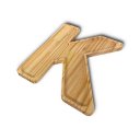 Ver imagem 2 de Petisqueira Letra K Tabua com Rebaixo Madeira Pinus Cesta Presente Decoração Mesa Posta - Woodspot