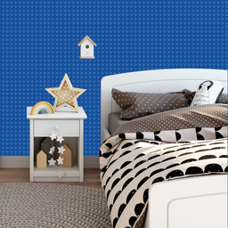 Papel de Parede Adesivo Bloco de Montar Azul Quarto Geek 3m - 2