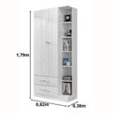 Ver imagem 4 de Guarda Roupa Solteiro 2 Portas 2 Gavetas Moju 