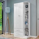 Ver imagem 1 de Guarda Roupa Solteiro 2 Portas 2 Gavetas Moju 