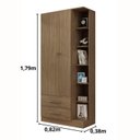 Ver imagem 4 de Guarda Roupa Solteiro 2 Portas 2 Gavetas Moju 