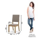 Ver imagem 2 de Kit 4 Cadeiras Milla Marrom/Nature/Amêndoa
