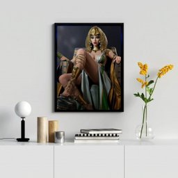 Quadro Decorativo Cleopatra - Arquétipo 33x24cm:madeira Branca - 2