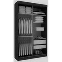 Ver imagem 2 de Guarda Roupa Solteiro com Espelho 2 Portas de Correr 2 Gavetas Medellín Marafon Móveis