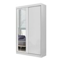 Ver imagem 3 de Guarda Roupa Solteiro com Espelho 2 Portas de Correr 2 Gavetas Medellín Marafon Móveis