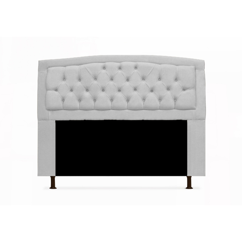 Cabeceira Geovana Para Cama Box Queen 160 cm Suede Branco - LM DECOR