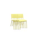 Ver imagem 2 de Kit 05 Cadeiras Fixas Multiuso Niala Plaxmetal Nr17 Amarelo Primavera