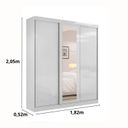 Ver imagem 4 de Guarda Roupa Casal com Espelho 3 Portas de Correr 3 Gavetas Ilhéus Marafon Móveis