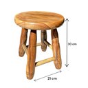 Ver imagem 2 de Banquinho Madeira Maciça 29cm Alt Banqueta Pequena Criança Manicure Cozinha