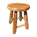 Ver imagem 1 de Banquinho Madeira Maciça 29cm Alt Banqueta Pequena Criança Manicure Cozinha