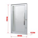 Ver imagem 4 de Porta Pivotante Alumínio Lambril Visione c/Pux.Dir. Elite Branco 216x120 Brimak