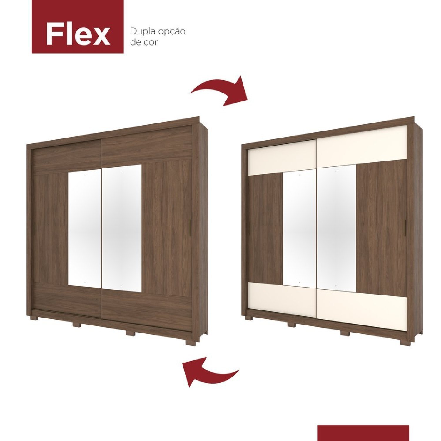 Guarda Roupa Casal 2 Portas 6 Gavetas Gales Henn - 5