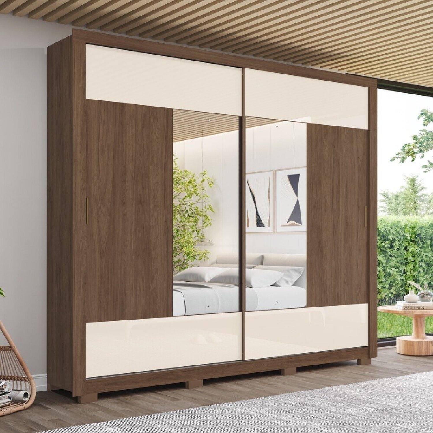 Guarda Roupa Casal 2 Portas 6 Gavetas Gales Henn - 2