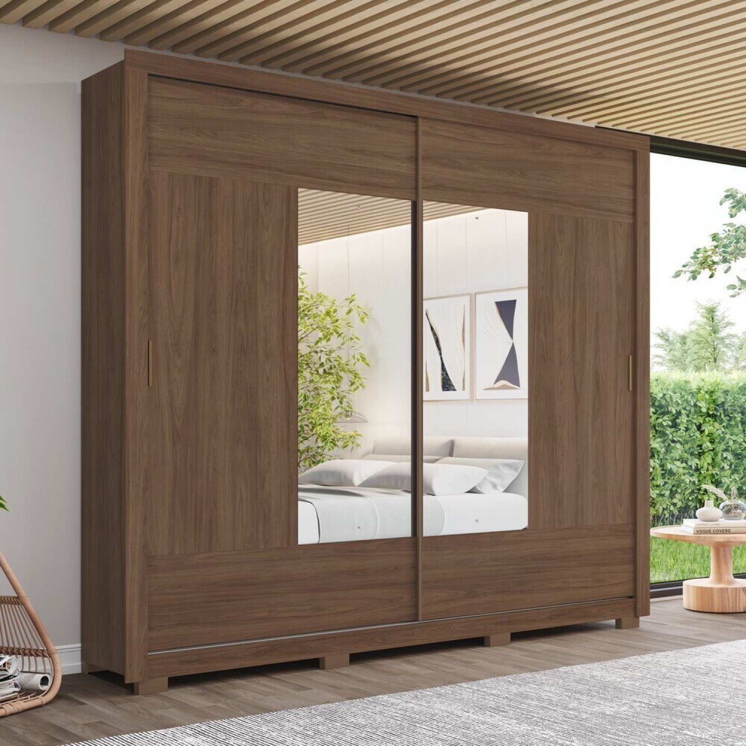 Guarda Roupa Casal 2 Portas 6 Gavetas Gales Henn - 1