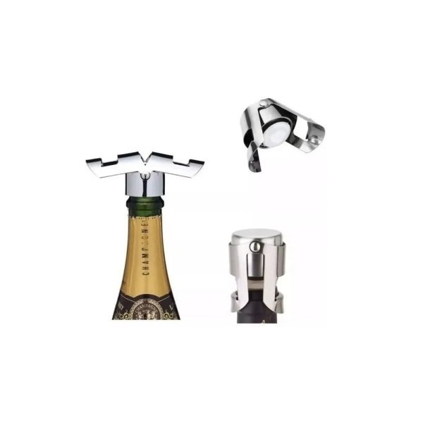 Tampa Rolha Inox Para Garrafa Vinho, Champagne E Espumante - 6