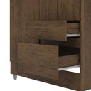 Ver imagem 5 de Guarda Roupa 4 Portas Espelho 102 Cm 10090 Imbuia Vlr