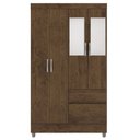 Ver imagem 1 de Guarda Roupa 4 Portas Espelho 102 Cm 10090 Imbuia Vlr