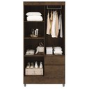 Ver imagem 2 de Guarda Roupa 4 Portas Espelho 102 Cm 10090 Imbuia Vlr