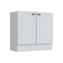 Ver imagem 1 de Balcão de Cozinha Americana c/ 2 Portas s/ Tampo 80cm Branco - Henn