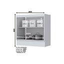 Ver imagem 3 de Balcão de Cozinha Americana c/ 2 Portas s/ Tampo 80cm Branco - Henn