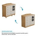 Ver imagem 6 de Cômoda de Bebê 1 Porta com Janela e 4 Gavetas 120cm 100% MDF Maya Clássico Espresso Móveis