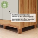Ver mais imagens de Cômoda de Bebê 1 Porta com Janela e 4 Gavetas 120cm 100% MDF Maya Clássico Espresso Móveis Bege/Off White/Amêndoa