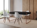Ver imagem 2 de Conjunto Industrial Filadelfia 137x90 Ferro Cobre Tampo Preto 4 Cadeiras Branco
