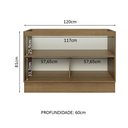 Ver imagem 4 de Balcão Gabinete de Pia Madesa Lux 120 cm 2 Portas (Sem Tampo) Rustic/Branco Veludo