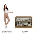 Ver imagem 7 de Balcão Gabinete de Pia Madesa Lux 120 cm 2 Portas (Sem Tampo) Rustic/Branco Veludo
