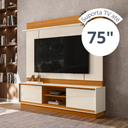 Ver mais imagens de Estante para TV e Home Theater até 75 Polegadas 183,5CMX186,5cm 2 Portas Siena Cinamomo/Off White
