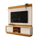 Ver imagem 3 de Estante para TV e Home Theater até 75 Polegadas 183,5CMX186,5cm 2 Portas Siena Cinamomo/Off White