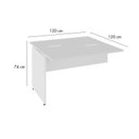 Ver imagem 3 de Estação de Trabalho 4 Lugares com 6 Gavetas 240x240cm Branco Yescasa