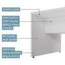 Ver imagem 7 de Estação de Trabalho 4 Lugares com 6 Gavetas 240x240cm Branco Yescasa