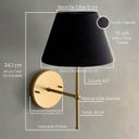 Ver imagem 3 de Kit 2 Arandelas Luminária de Parede Clássica Dourado com Cúpula Preto Ref 19