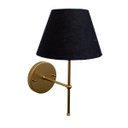 Ver imagem 4 de Kit 2 Arandelas Luminária de Parede Clássica Dourado com Cúpula Preto Ref 19