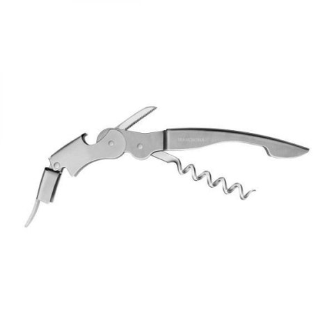 Saca Rolhas com Abridor e Corta Lacre Harmoniza em Aço Inox