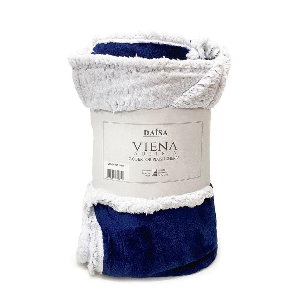 Cama Cobertor Casal Viena Austria Ref 0369 Azul . - 1