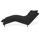 Ver imagem 3 de Espreguiçadeira Chaise Decorativa Estofada Sala de Estar Diva Corano Preto - LM DECOR