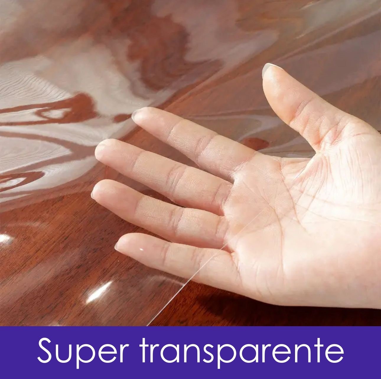 Protetor Toalha de Mesa Plástico Transparente 2,80 X 1,40 Pvc - 4