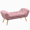 Recamier Estofada Casal King Size Ayla Veludo Rosa Bebe - 2