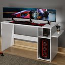 Ver imagem 1 de Mesa Escrivaninha Creta para Computador Gamer com Led Mavaular Branco