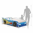 Ver imagem 2 de Cama Carro Vrooom Azul Solteiro Com Colchão