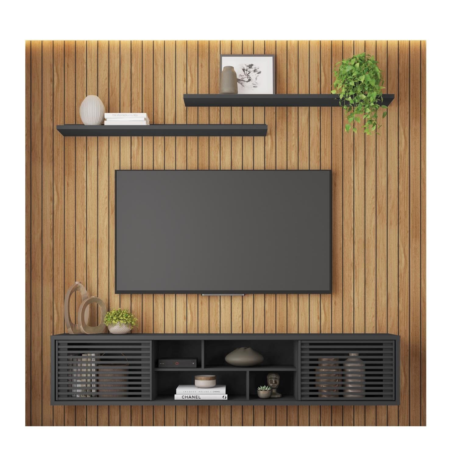 Rack com Painel para TV até 75 Polegadas 2 Portas Origem Caemmun - 2