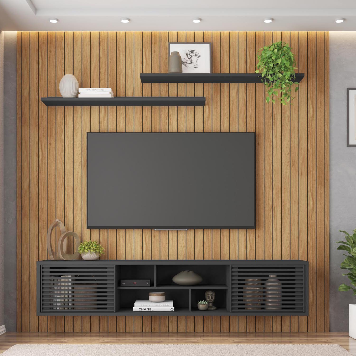 Rack com Painel para TV até 75 Polegadas 2 Portas Origem Caemmun - 1