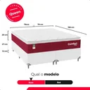 Ver imagem 4 de Cama Box Queen + Colchão Comfort Class Pillow Top 158x198cm Vinho/suede Branco