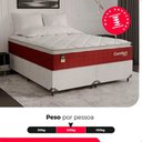 Ver imagem 5 de Cama Box Queen + Colchão Comfort Class Pillow Top 158x198cm Vinho/suede Branco